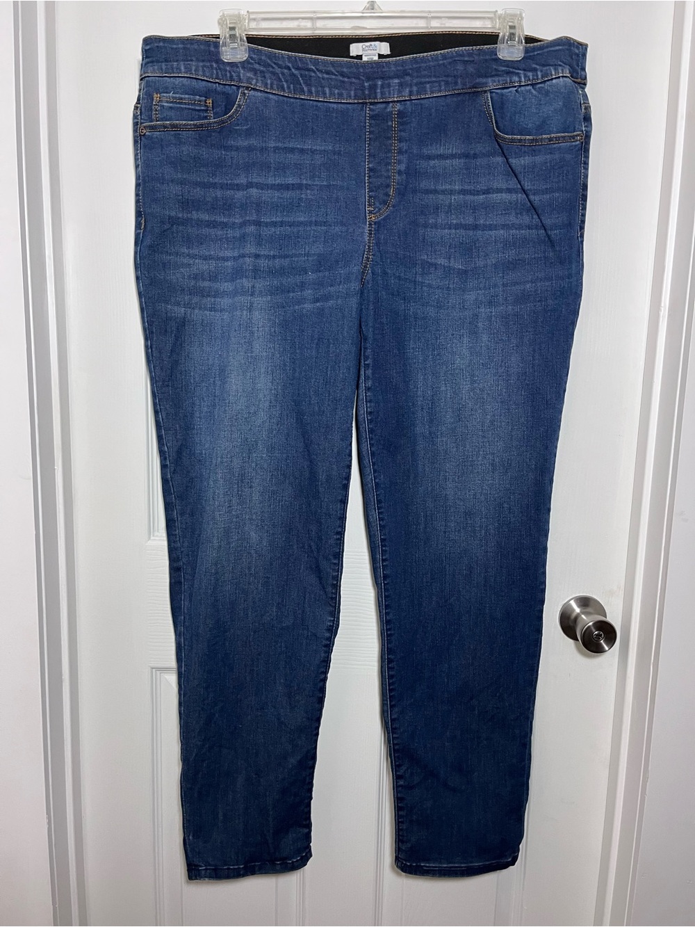 croft & barrow Dark Blue Stretch Tapered Leg Jeans
